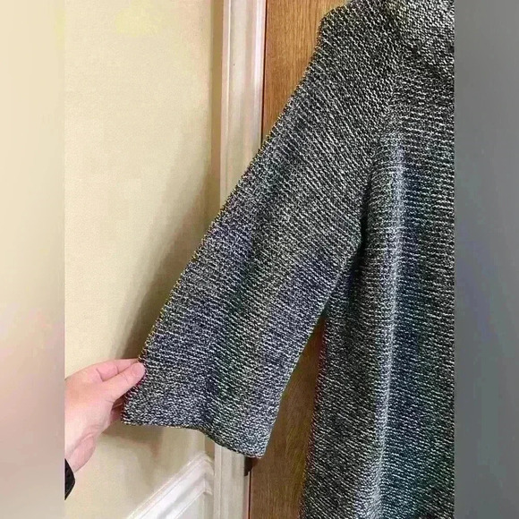 Women AB Studio 3/4 Wide Sleeves Gray Casual  Work Cardigan Button Sweater Sz S - Picture 4 of 11